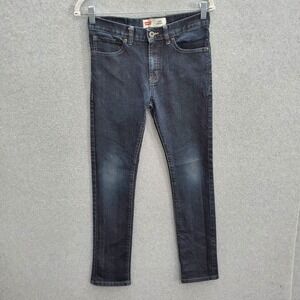 Levi's 510 Boy‎ Jeans 18 Blue Denim Skinny Mid Rise Dark Wash